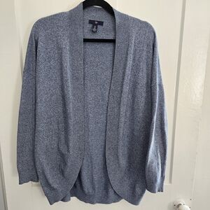 Women's GAP Blue Sweater Cardigan, Open Front,‎ Size Small, Marled Blue, Cute